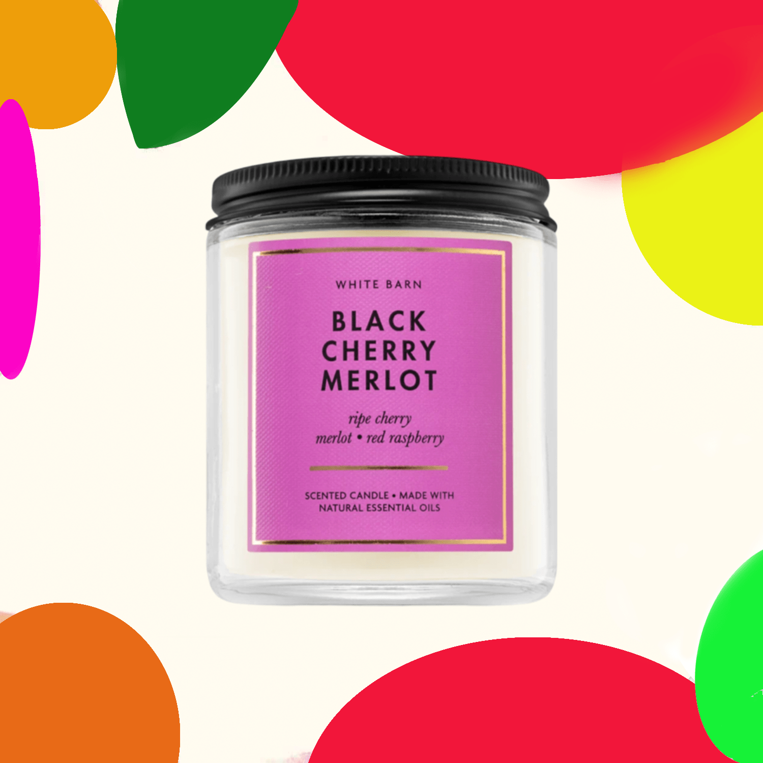 Bath & Body Works White Barn Black Cherry Merlot Scented Candle | My Perfume Shop