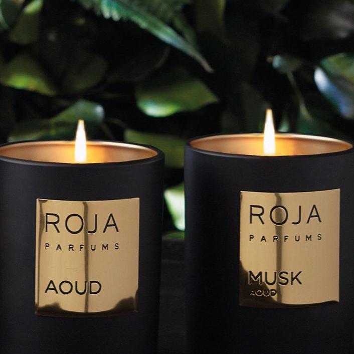 Roja Parfums Musk Aoud Candle | My Perfume Shop