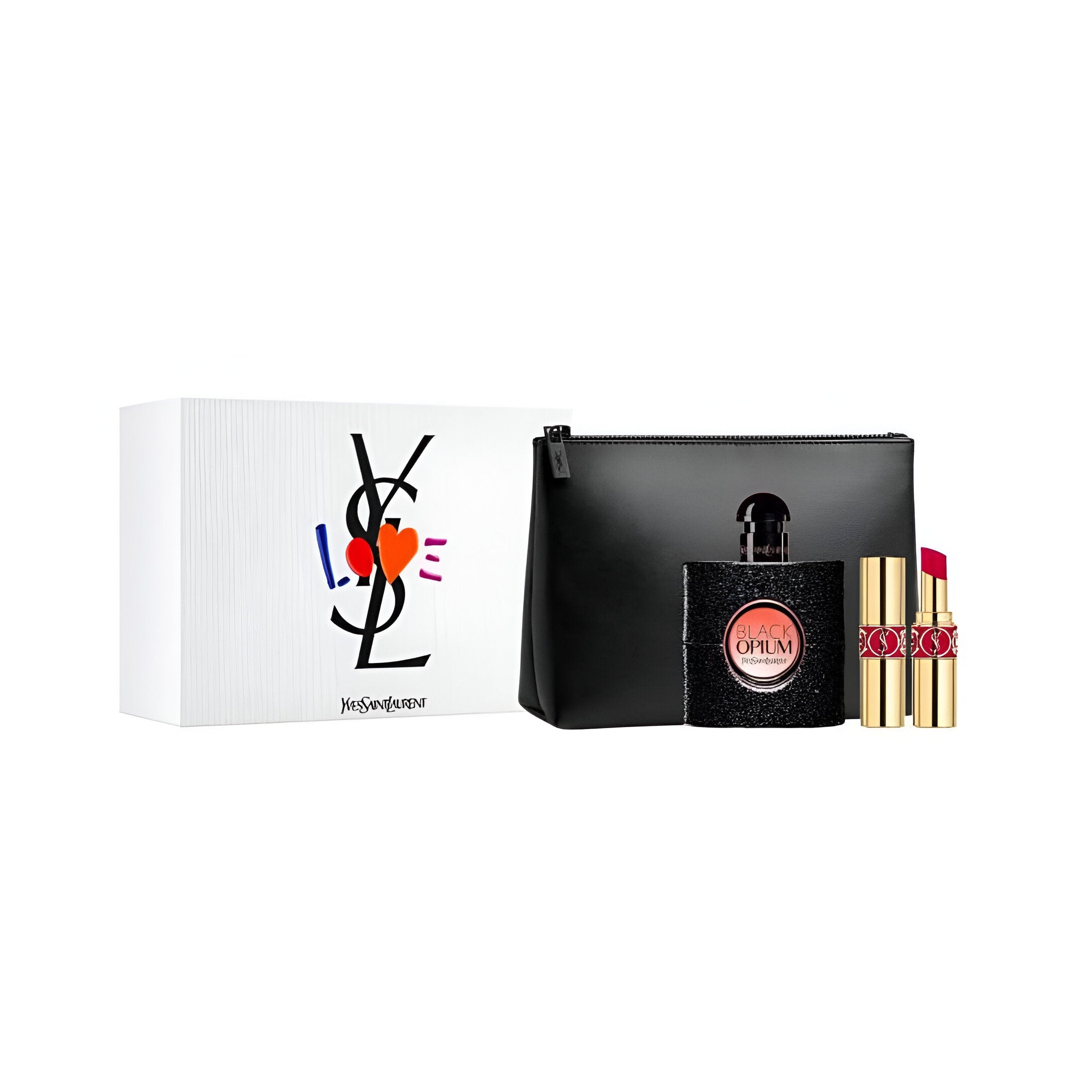 Yves Saint Laurent Black Opium EDP Lipstick & Pouch Set | My Perfume Shop