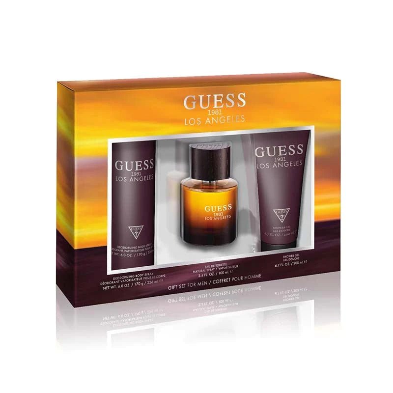 Guess 1981 Los Angeles Men's Fragrance Trio Set | My Perfume Shop