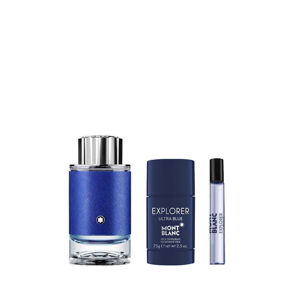 Mont Blanc Explorer Ultra Blue EDP Travel & Deodorant Set | My Perfume Shop